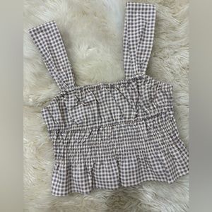 We wore what gingham top